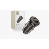 Automobilinis įkroviklis 12-24V USB C+ USB C 30W juodas Tech-Protect CC01